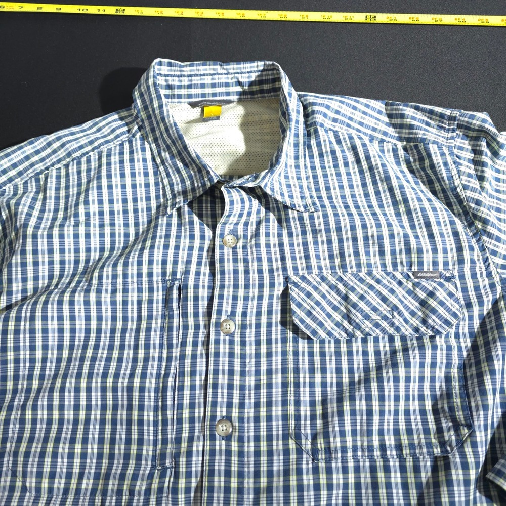 Eddie Bauer Travex Plaid Button Up Shirt Men TXL Long Sleeve Outdoor Work Casual - Picture 7 of 13